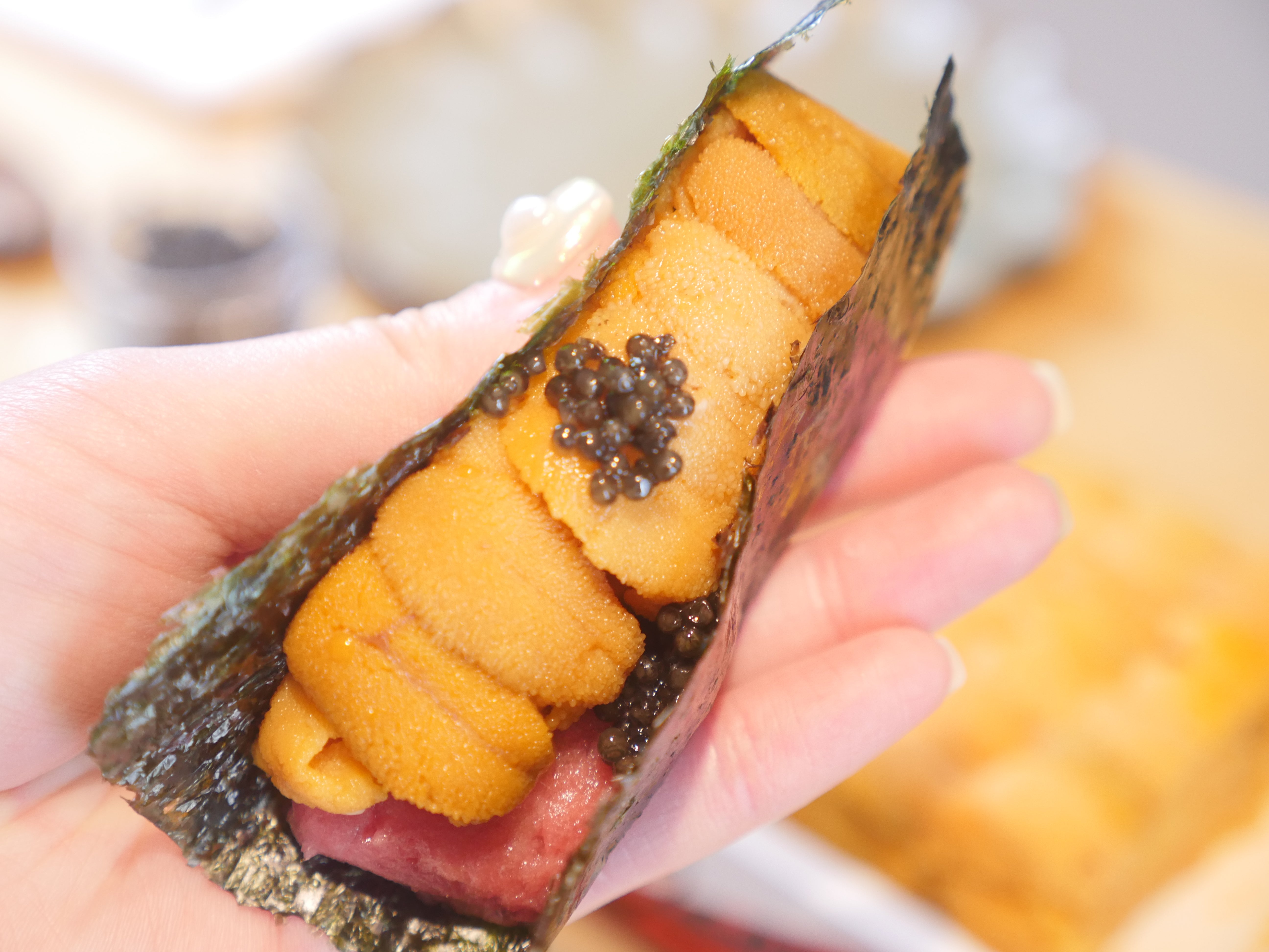 【高級雲丹ドッグ】贅沢手巻きパーティセット(板うに特盛300g・フランス産キャビア18g ・本鮪ねぎとろ100g×2・高級焼きのり)・冷蔵