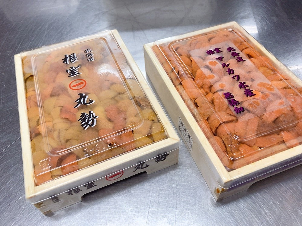 お得！】バフンウニばら2種食べ比べセット！弁当箱・各約250g（合計