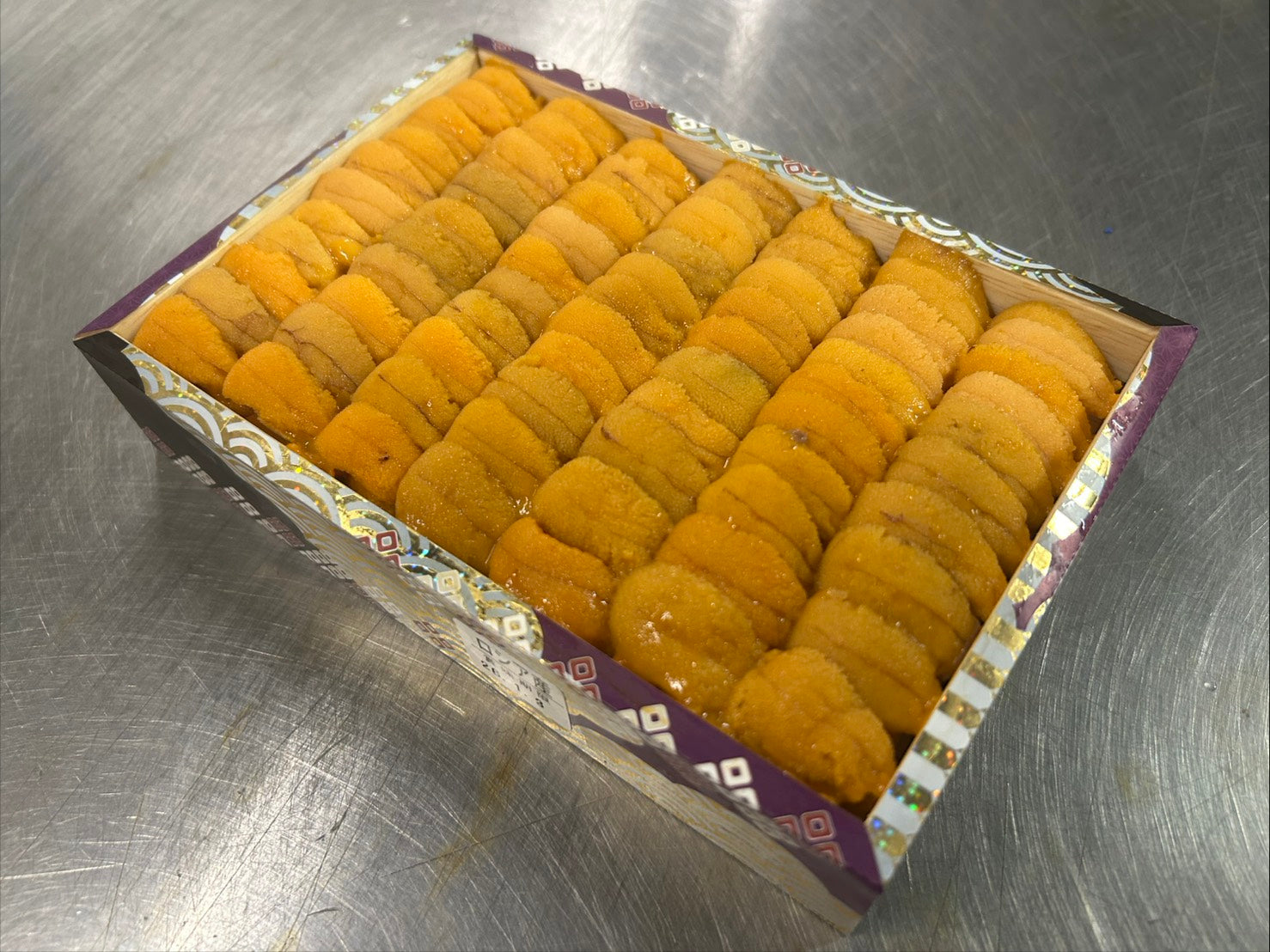 【ミョウバン不使用】無添加『バフンウニ』"並び"A品化粧箱(約250g)弁当箱 ・冷蔵