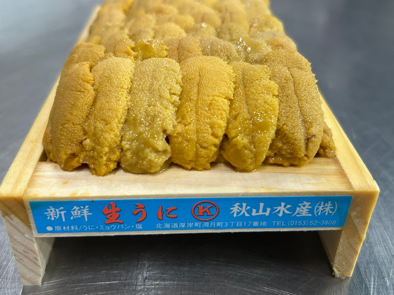 【板うに特盛330g】バフンウニ並び"特"A（約330g）弁当箱 豊洲市場直送・冷蔵