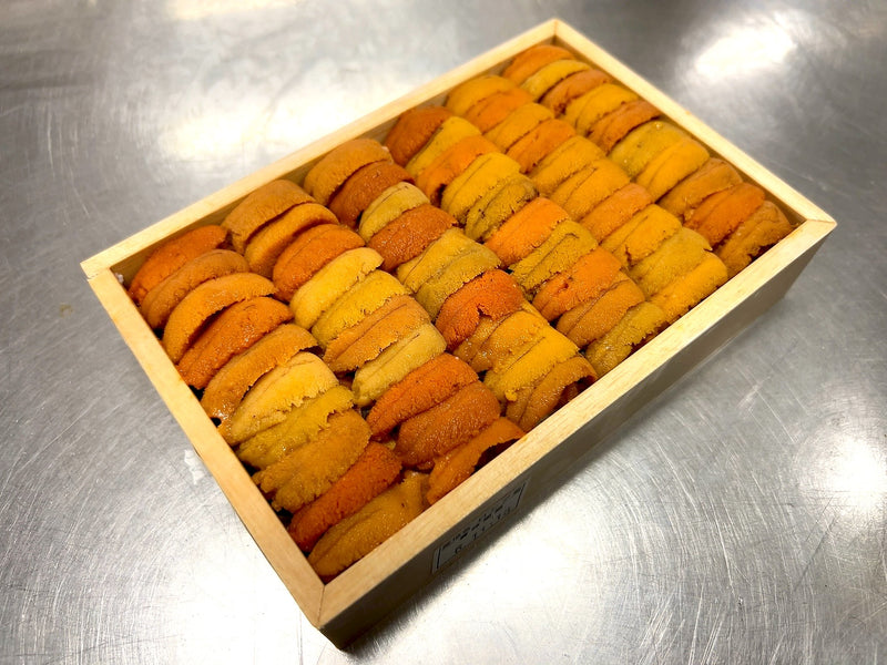 【今がお得！】カナダ産『バフンウニ』並び（約250g）弁当箱 ・冷蔵
