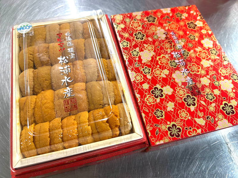 【人気急上昇！松浦スペシャル】「エゾバフンウニ」並び特A品（約250g）化粧箱 豊洲市場直送・冷蔵