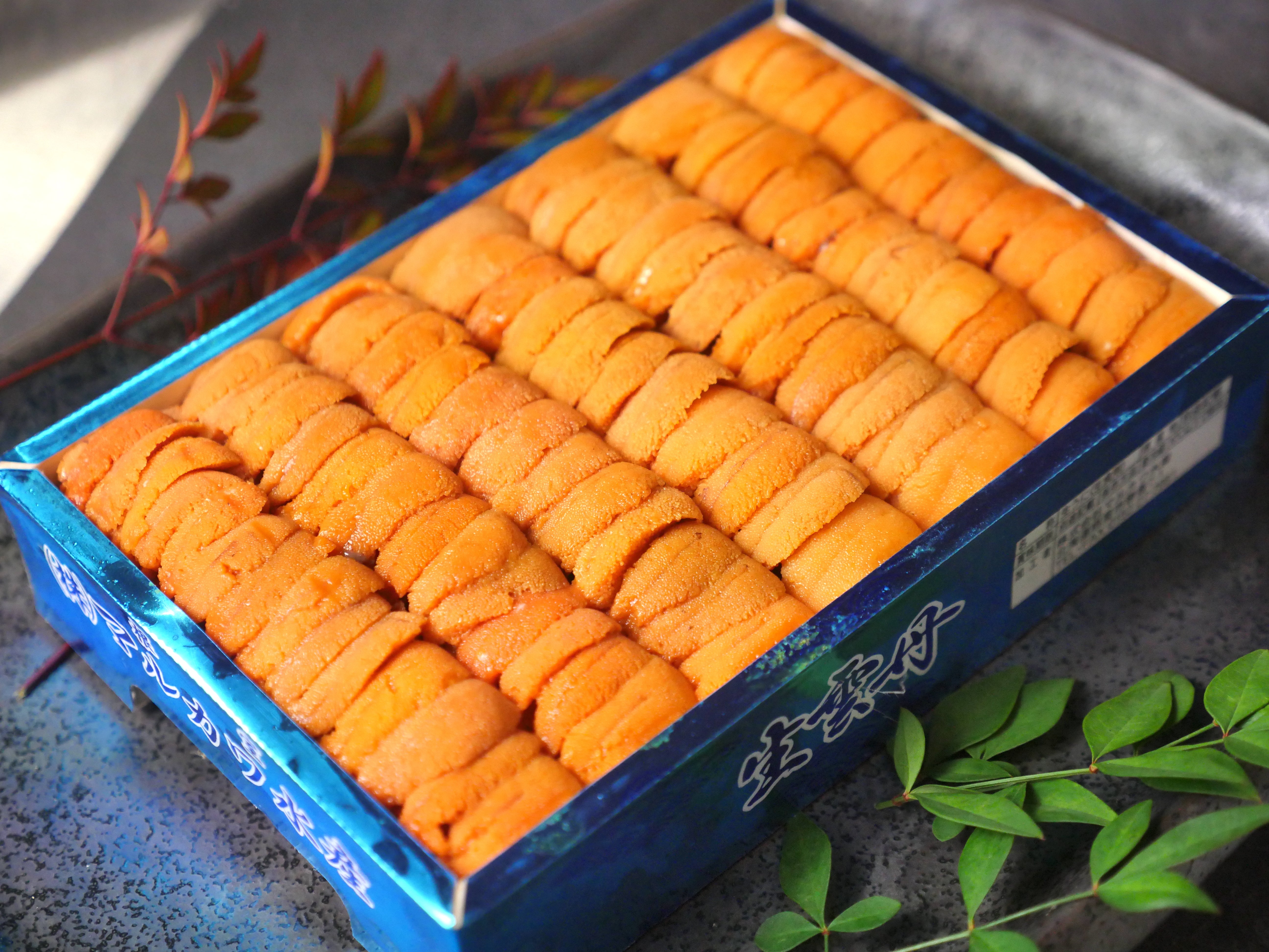 【ミョウバン不使用】無添加『バフンウニ』"並び"A品化粧箱（約250g）弁当箱 ・冷蔵