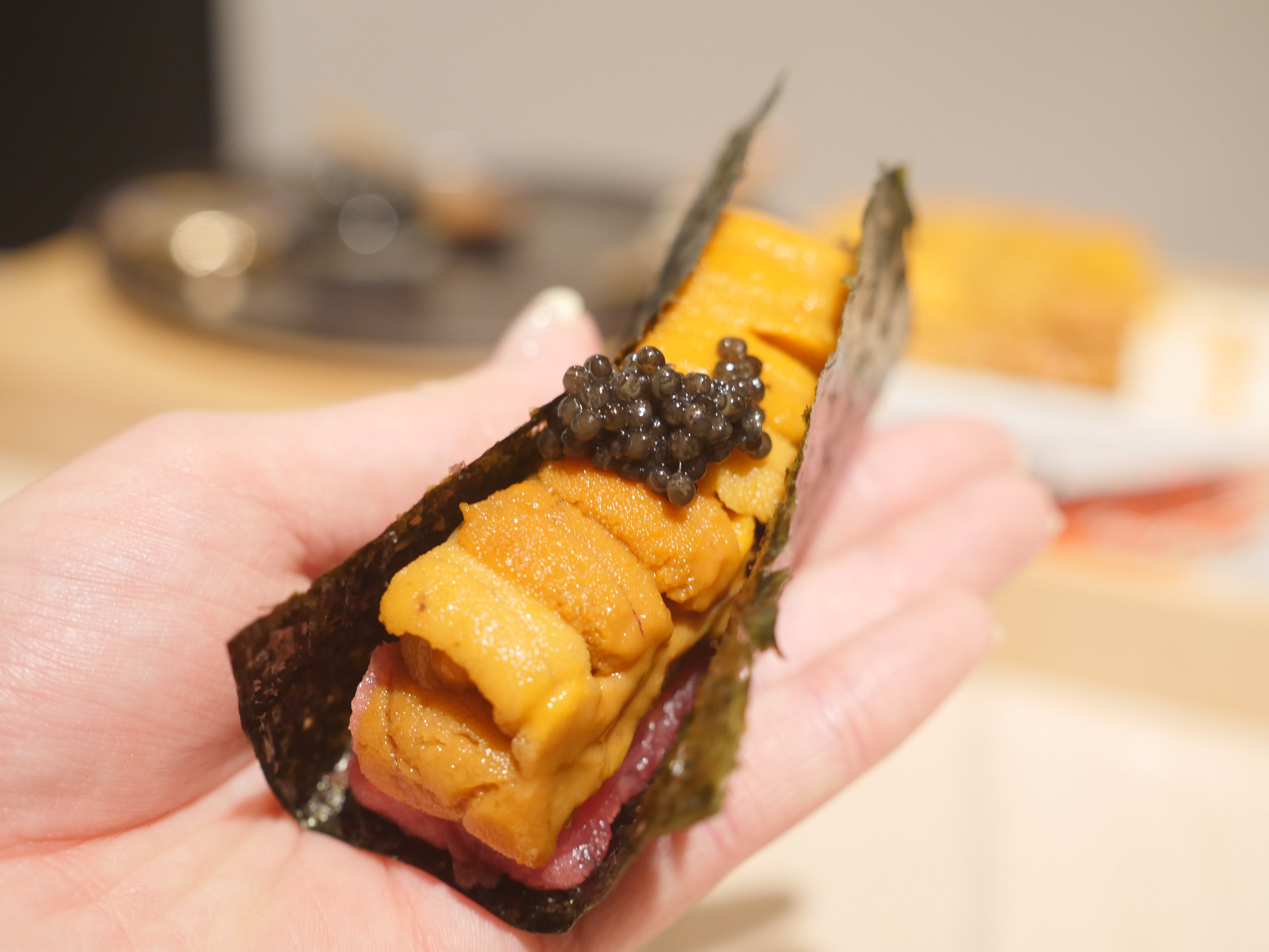 【高級雲丹ドッグ】贅沢手巻きパーティセット（板うに特盛300g・フランス産キャビア18g ・本鮪ねぎとろ100g×2・高級焼きのり）・冷蔵