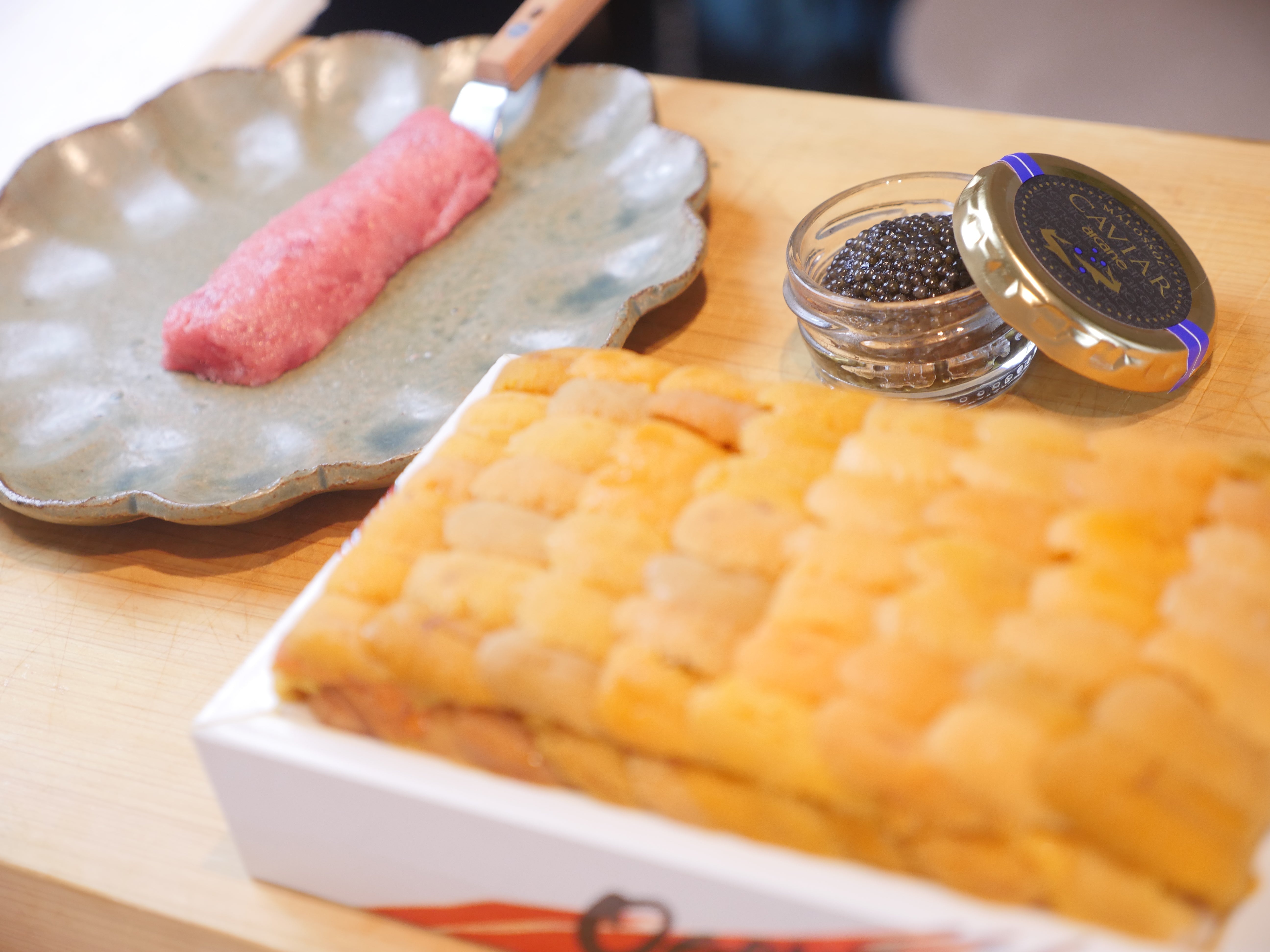 【高級雲丹ドッグ】贅沢手巻きパーティセット（板うに特盛300g・フランス産キャビア18g ・本鮪ねぎとろ100g×2・高級焼きのり）・冷蔵