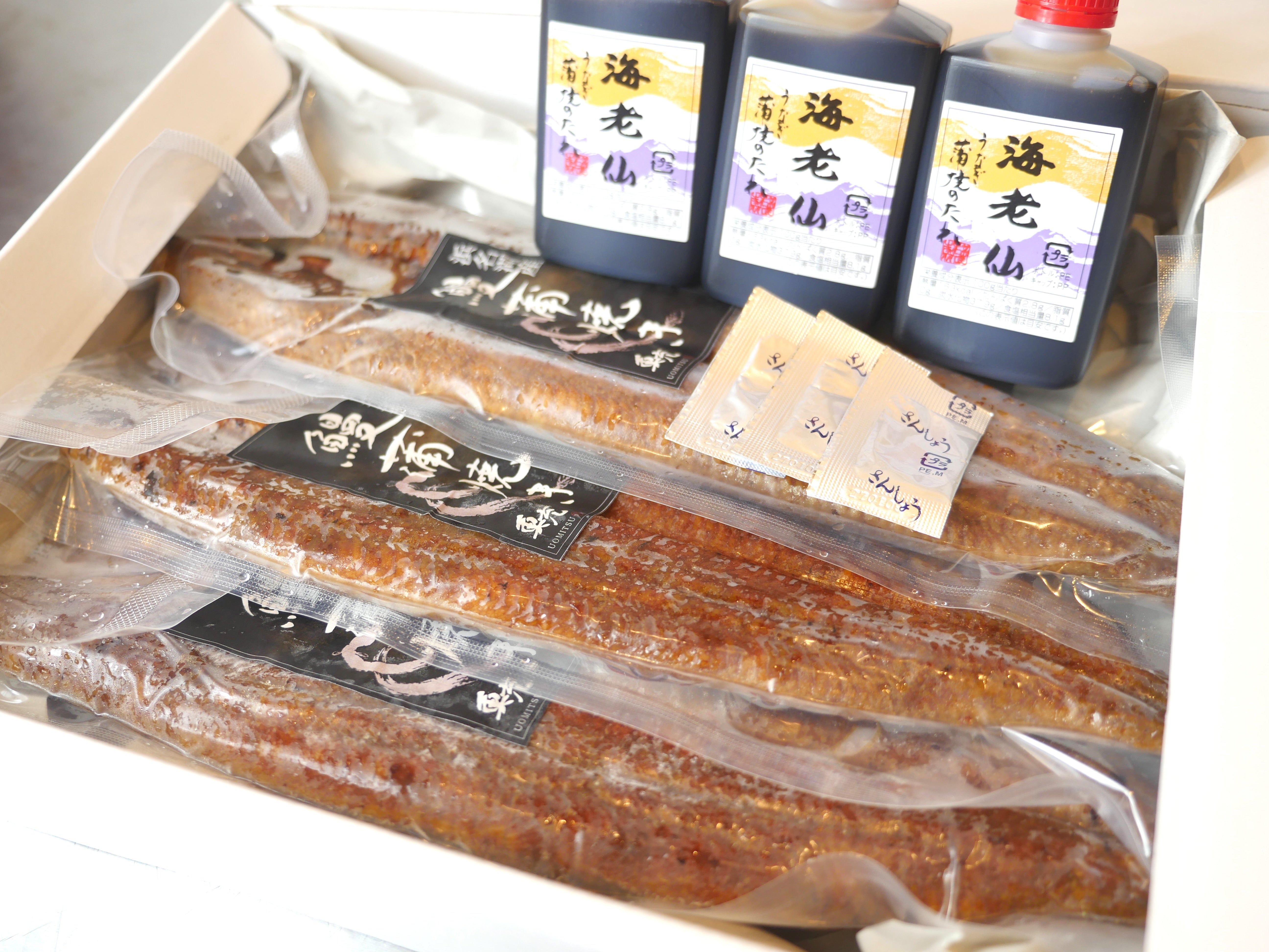 【土用の丑の日限定・浜名湖産】特大サイズ"うなぎ一本焼き" 蒲焼き約200g(1本~3本)山椒&タレ付き・冷凍