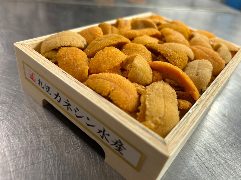 【豊洲直送】カネシンの"黒缶"「バフンウニ」バラA（約250g）弁当箱 ・冷蔵