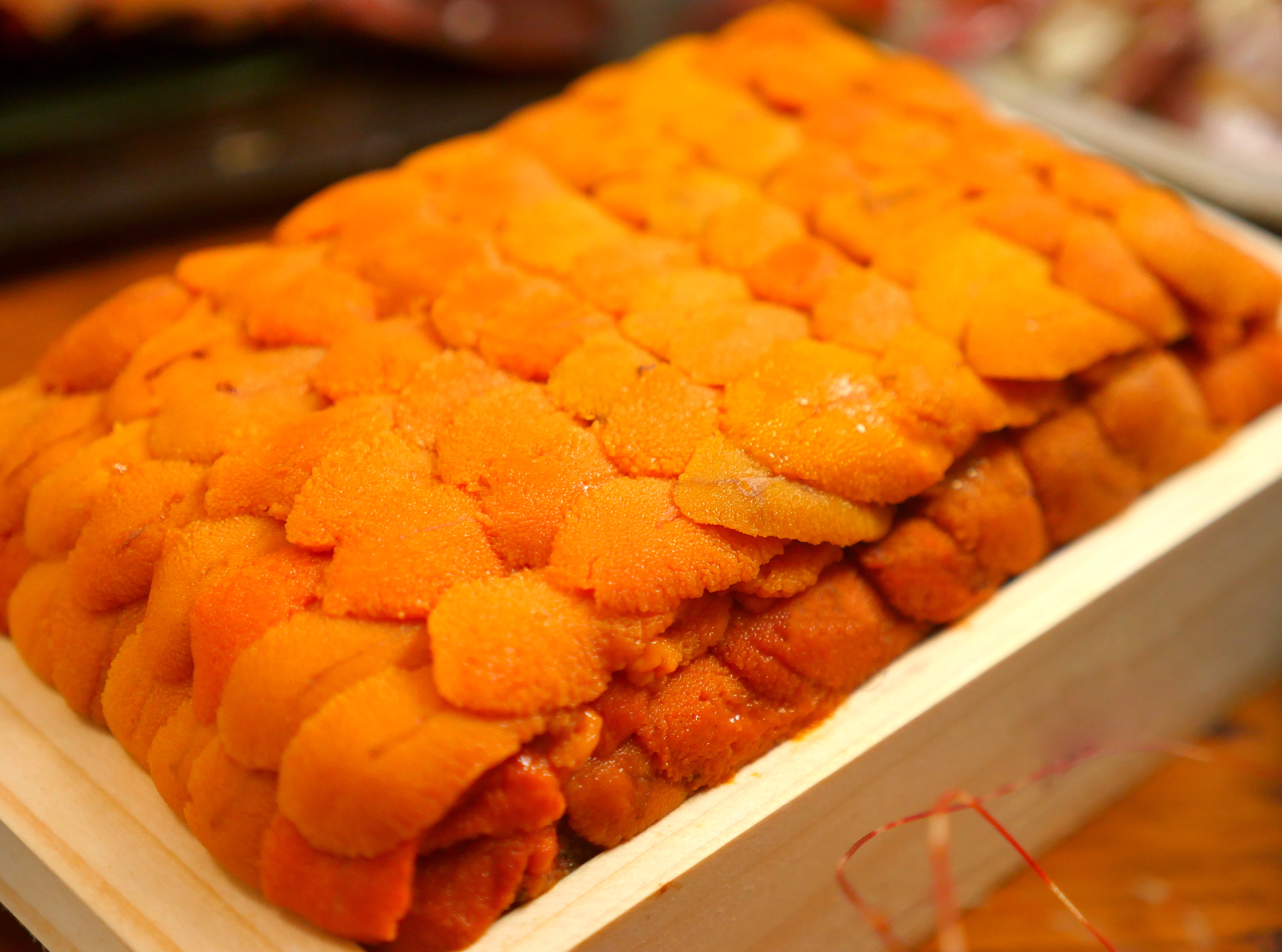 【板うに特盛300g】バフンウニ並び"特"A（約300g）弁当箱 豊洲市場直送・冷蔵
